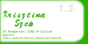 krisztina szep business card